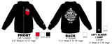 Sage Francis "Heart" BLACK Zip Hoodie