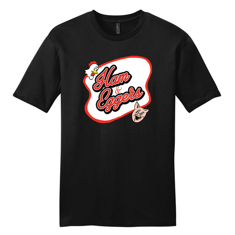 Trademarc x Mopes "Ham & Eggers" BLACK T-Shirt