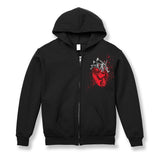 Sage Francis "Heart" BLACK Zip Hoodie - VALENTINE'S DAY 2024!