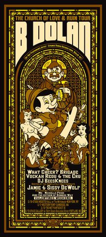 B. Dolan "Church of Love & Ruin" SIGNED Screenprinted Tour Poster