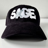 Sage Francis "A Healthy Distrust" White-on-Black DAD HAT