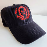 SFR Logo RED-on-NAVY BLUE Dad Hat