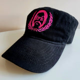 SFR Logo HOT PINK-on-BLACK Dad Hat