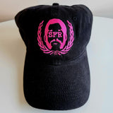 SFR Logo HOT PINK-on-BLACK Dad Hat