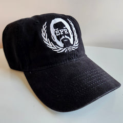 SFR Logo WHITE-on-BLACK Dad Hat