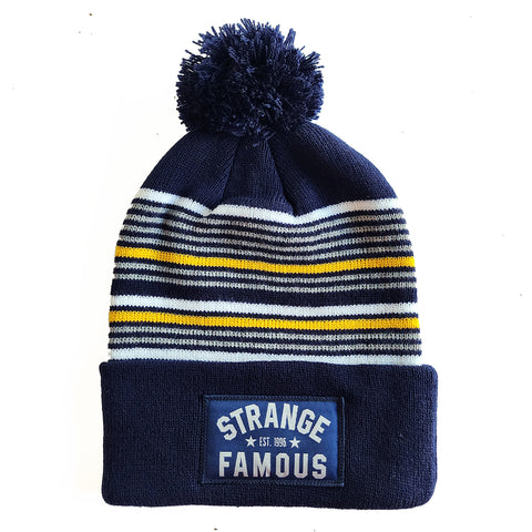 SFR 'Est. 1996' Blue/Gold/White Stripe Knit Hat