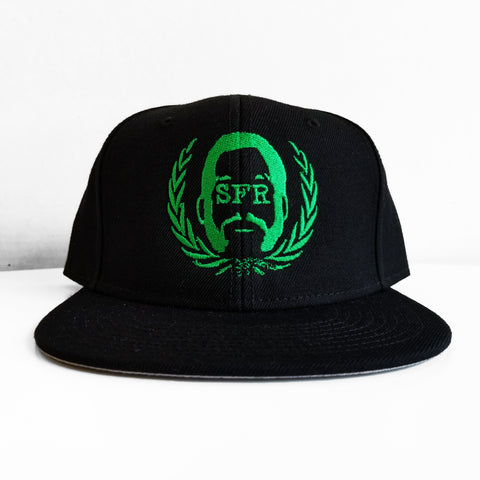 SFR Green-On-Black Logo Snapback