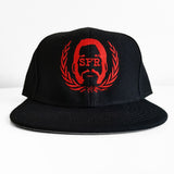SFR Red-On-Black Logo Snapback